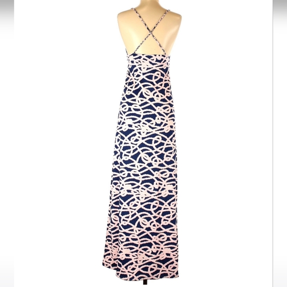 Navy and pink maxi dress - Picture 2 of 2